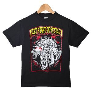 Fist Fight On Ecstacy Punk Band Tee Shirt Mens Size Small Rock Skeleton Skull